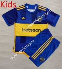 2023-2024 Boca Juniors Home Blue Kid/Youth Soccer Uniform-AY