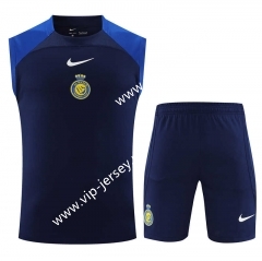 2023-2024 Al-Nassr FC Royal Blue Thailand Soccer Vest Uniform-418