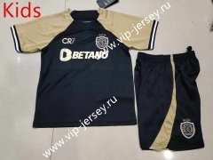 2023-2024 Sporting Clube de Portugal 2nd Away Black Kid/Youth Soccer Uniform-507