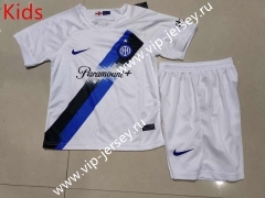 2023-2024 Inter Milan Away White Kid/Youth Soccer Uniform-507