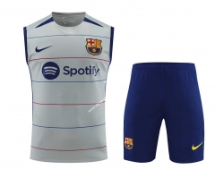 2023-2024 Barcelona Grey Thailand Training Soccer Vest Uniform-418