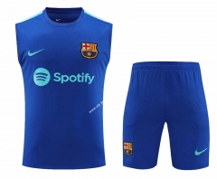 2023-2024 Barcelona Dark Blue Thailand Training Soccer Vest Uniform-418
