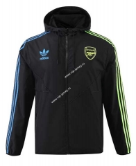 2023-2024 Arsenal Black Thailand Trench Coats With Hat-518