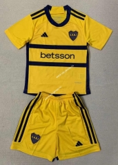 2023-2024 Boca Juniors Away Yellow Soccer Uniform-AY
