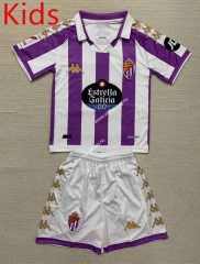 2023-2024 Real Valladolid Home Purple&White Kids/Youth Soccer Uniform-AY
