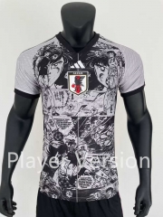Player Version 2023-2024 Japan Football Boy Cartoon Version Black&White Thailand Soccer Jersey AAA-416