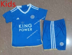 2023-2024 Leicester City Home Blue Kids/Youth Soccer Uniform-507