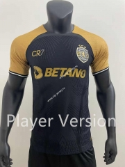 Player Version 2023-2024 Sporting Clube de Portugal 2nd Away Black Thailand Soccer Jersey AAA-416