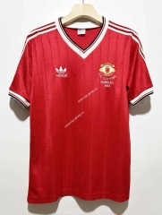 Retro Version 1983 FA Cup Final Manchester United Red Soccer Jersey AAA-7505