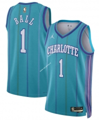 2024 Charlotte Hornets Retro Version  Blue #1 NBA Jersey-311