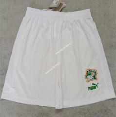 2023-2024 Ivory Coast Away White Thailand Soccer Shorts