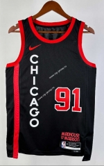2024 City Edition Chicago Bulls Black #91 NBA Jersey-311