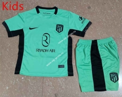 2023-2024 Atletico Madrid 2nd Away Green Youth/Kids Soccer Uniform-507