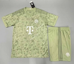 (Without Brand Logo) 2023-2024 Special Version Bayern München Green Soccer Uniform-9031