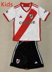 2023-2024 CA River Plate Home White&Red Kids/Youth Soccer Uniform-AY