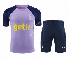 2023-2024 Tottenham Hotspur Light Purple Thailand Training Soccer Uniform-418