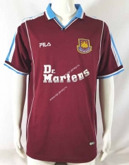 Retro Version 1999-2001 West Ham United Home Red Thailand Soccer Jersey AAA-503