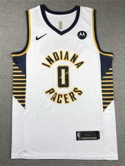 Indiana Pacers White #0 NBA Jersey