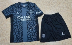 2023-2024 Paris SG 2nd Away Black&Grey Soccer Uniform-718