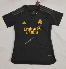 2023-2024 Real Madrid 2nd Away Black Thailand Women Soccer Jersey