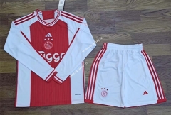 2023-2024 Ajax Home Red&White LS Soccer Uniform-709