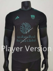 Player Version 2023-2024 Al Ittihad Saudi Arabia 2nd Away Black Thailand Soccer Jersey AAA-6905