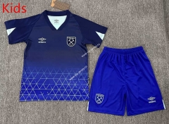 2023-2024 West Ham United 2nd Away Blue Kids/Youth Soccer Uniform-3162