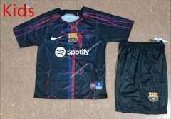 2023-2024 Jointly-Designed Barcelona Black Kid/Youth Soccer Uniform-507