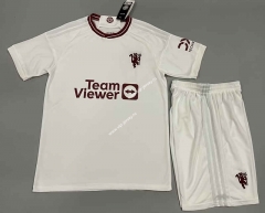 2023-2024 Manchester United Away White Soccer Uniform-9031