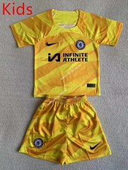 2023-2024 Chelsea Goalkeeper Yellow Kid/Youth Soccer Uniform-AY