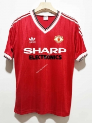 Retro Version 82-83 Manchester United Home Red Soccer Jersey AAA-7505