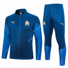 2023-2024 Olympique Marseille Cyan Thailand Soccer Jacket Uniform-815