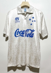 Retro version 93-94 Cruzeiro Esporte Clube Away White Thailand Soccer Jersey AAA-7505