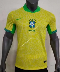 2023-2024 Brazil Home Yellow Thailand Soccer Jersey AAA-416
