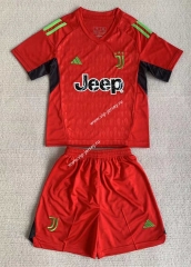 2023-2024 Juventus Goalkeeper Red Soccer Uniform-AY