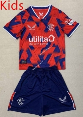 2023-2024 Rangers Fourth Away Red Kids/Youth Soccer Uniform-AY