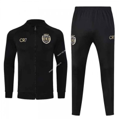 2023-2024 Sporting Clube de Portugal Black Thailand Jacket Uniform-HR