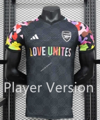 Player Version 2023-2024 Arsenal Black Thailand Training Soccer Jersey AAA-888