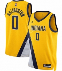 2024 Indiana Pacers Flying Limit Edition Yellow #0 NBA Jersey-311