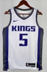 2023 Sacramento Kings Home White #5 NBA Jersey-311