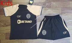 2023-2024 Sporting Clube de Portugal 2nd Away Black Kid/Youth Soccer Uniform-709