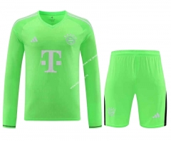 2023-2024 Bayern München Fluorescent Green LS Thailand Soccer Uniform AAA-418