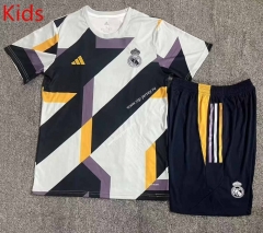 2023-2024 Real Madrid White & Black Kids/Youth Soccer Uniform-709