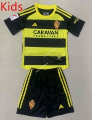 2023-2024 Real Zaragoza Away Black Kids/Youth Soccer Uniform-AY