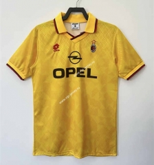 Retro Version 1995-1996 AC Milan 2nd Away Yellow Thailand Soccer Jersey AAA-811