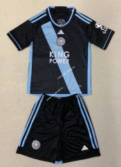 2023-2024 Leicester City Away Black Soccer Unifrom-AY