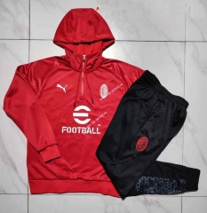 2023-2024 AC Milan Red Thailand Soccer Tracksuit-815