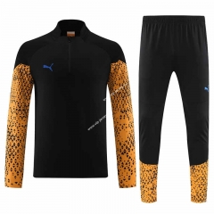 Puma Black Thailand Soccer Tracksuit Uniform-4627