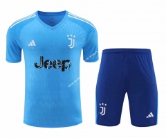 2023-2024 Juventus Goalkeeper Blue Thailand Soccer Jersey Uniform-418