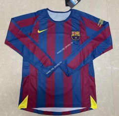 Retro Version 05-06 Barcelona Home Red&Blue Thailand Soccer Jersey AAA-422